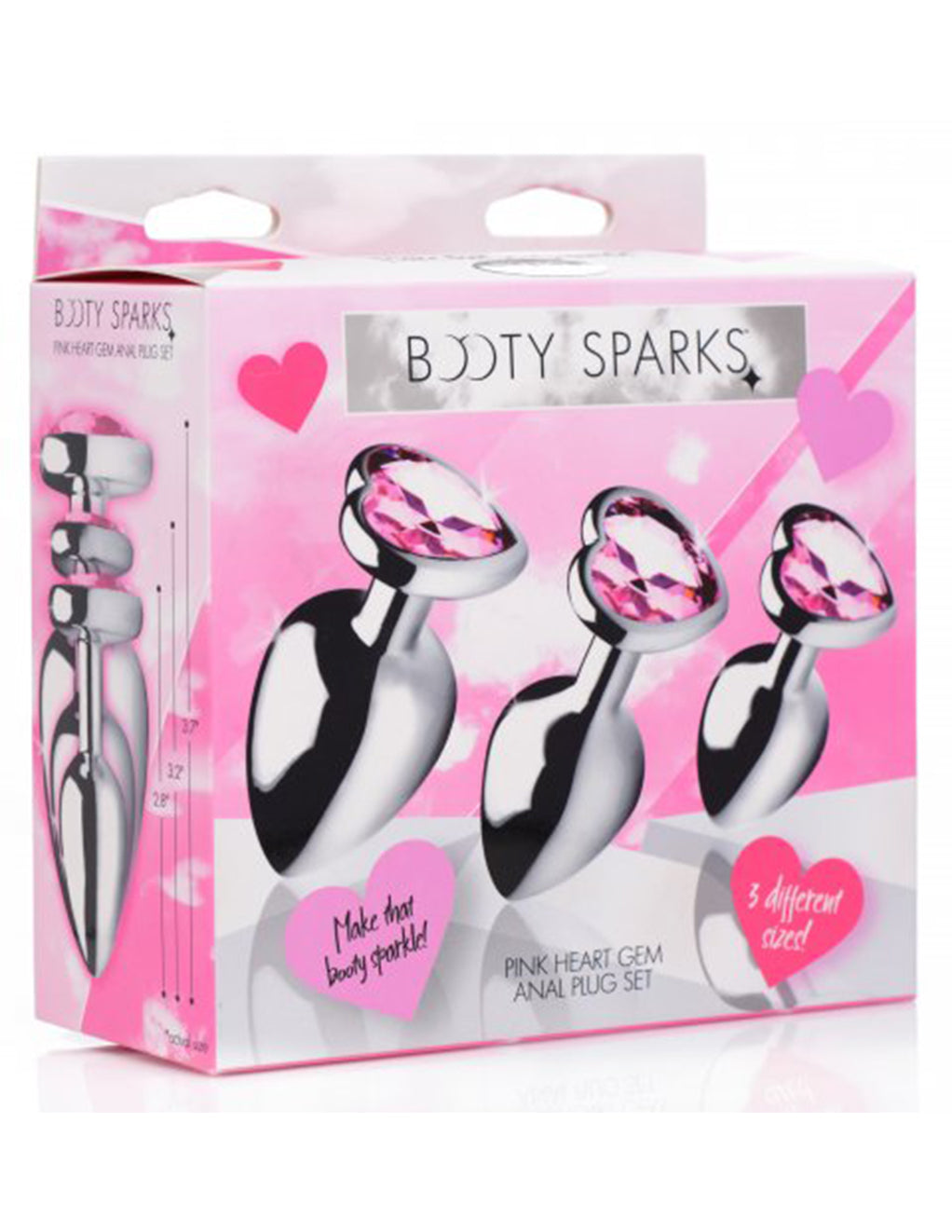 Booty Sparks Pink Heart Plug Set