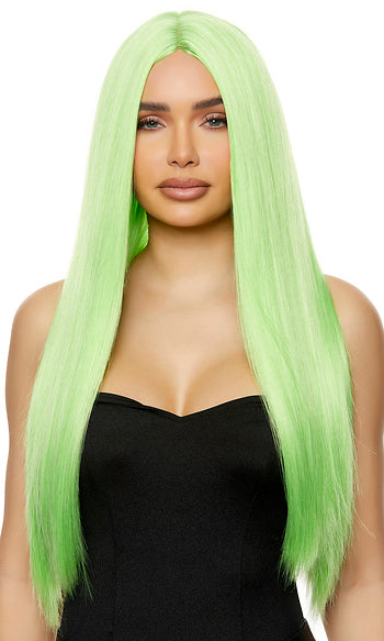 Light Green Straight Wig