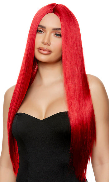 Red Straight Wig