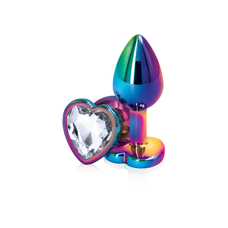 Rear Assets Multicolor Heart Shaped Anal Plug