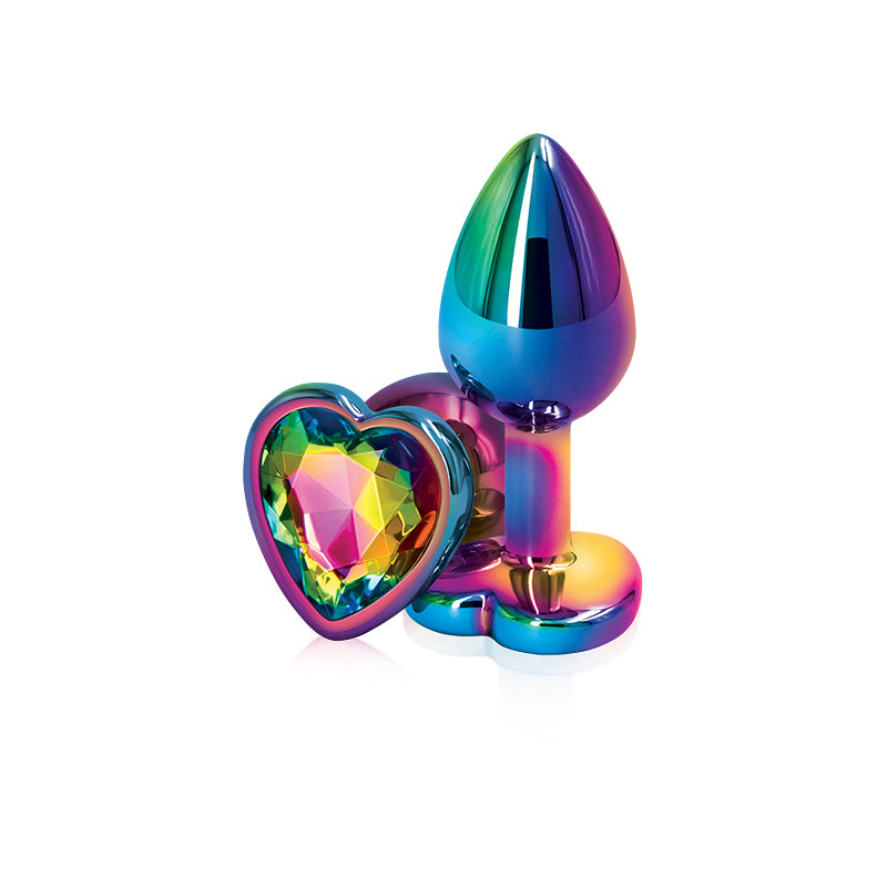 Rear Assets Multicolor Heart Shaped Anal Plug