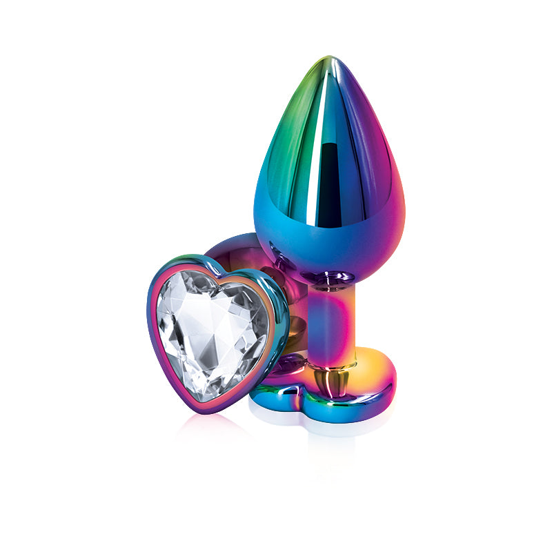 Rear Assets Multicolor Heart Shaped Anal Plug