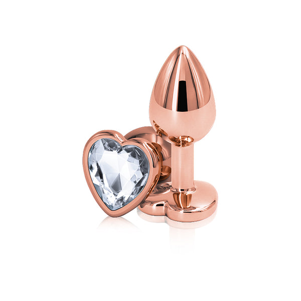 Rear Assets Rose Gold Heart Shaped Anal Plug
