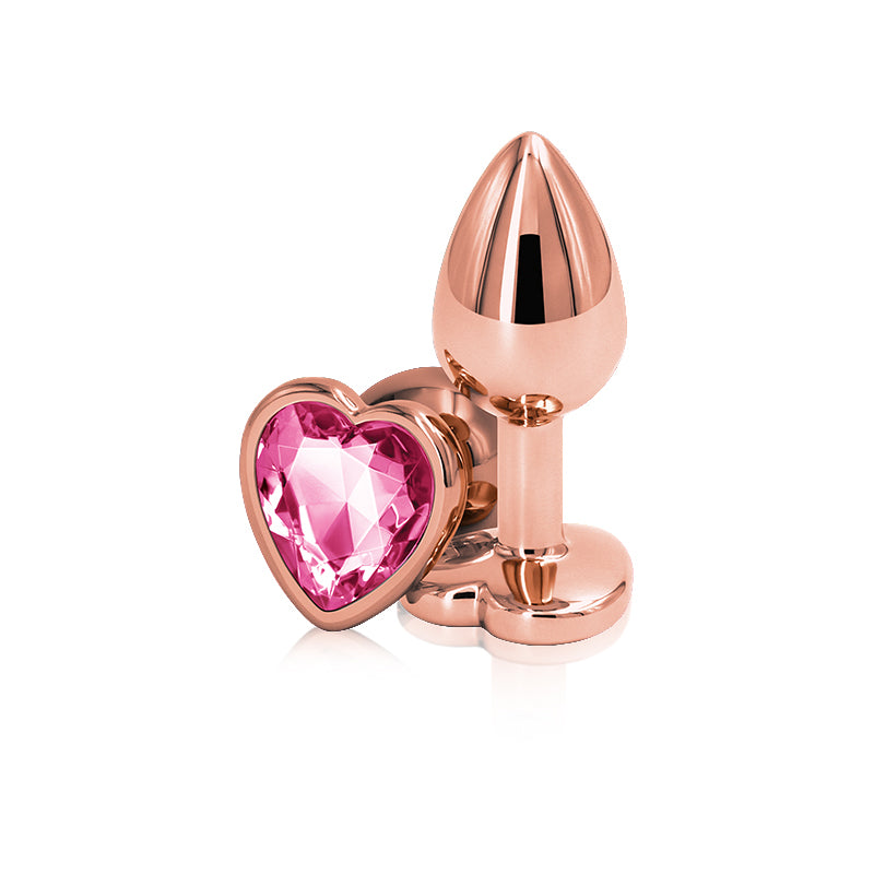 Rear Assets Rose Gold Heart Shaped Anal Plug
