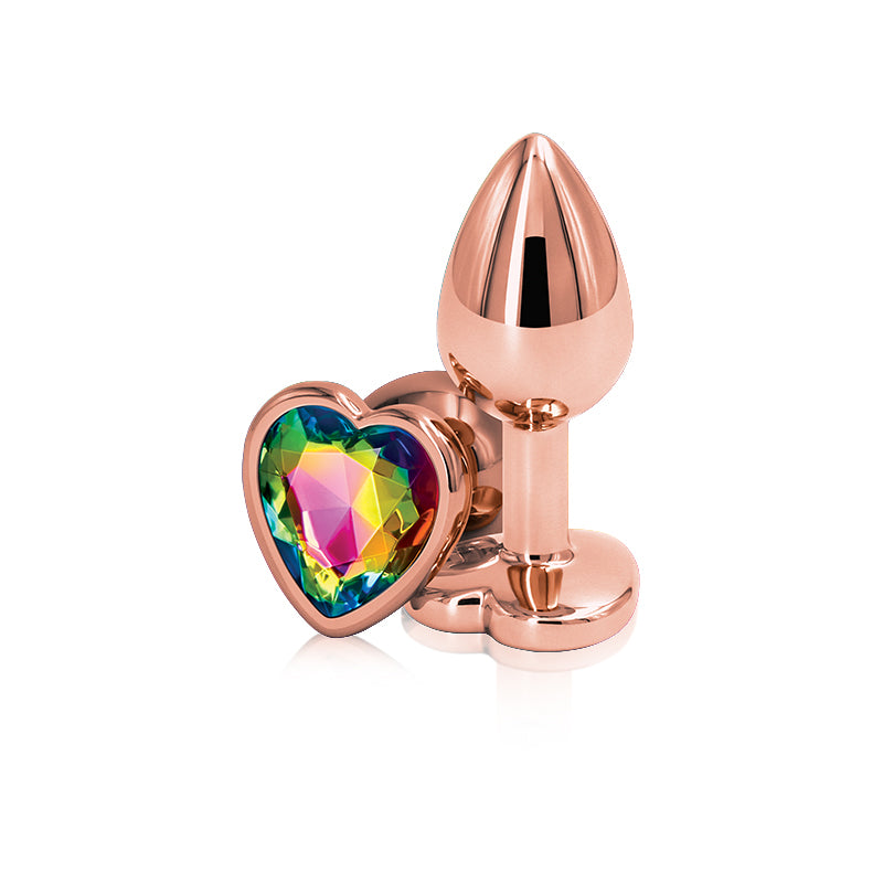 Rear Assets Rose Gold Heart Shaped Anal Plug