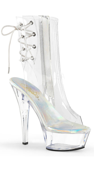 6" CLEAR ZIPPER ANKLE BOOT