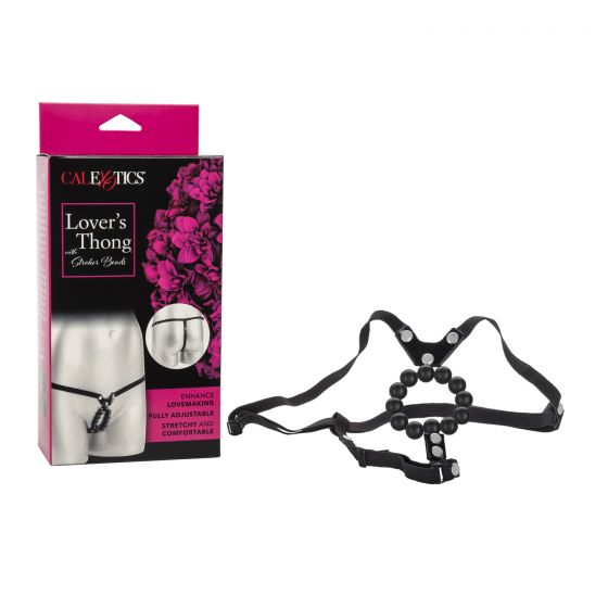 Calexotics Lover's Thong with Stroker Beads